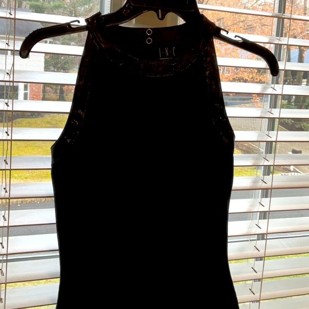 INC Concepts Pat Leather Neck and Arms. snap closure.